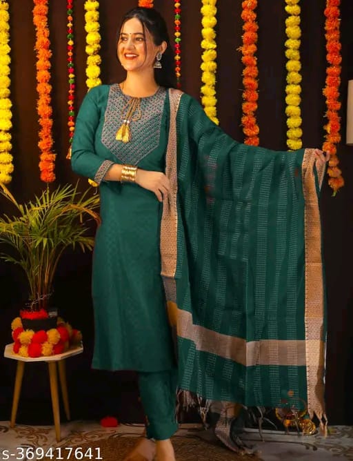Attire Kurti With Shawl and Pant